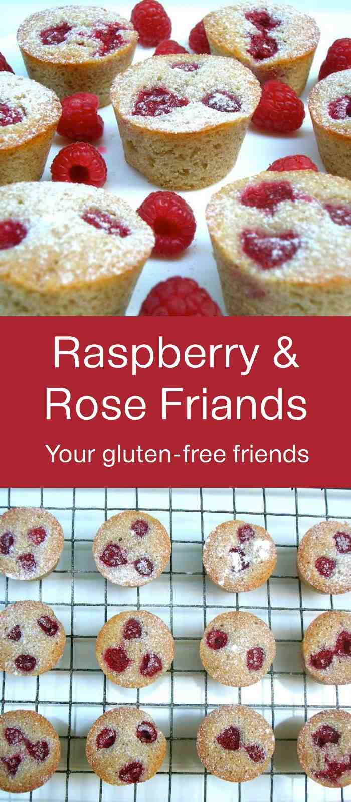 Raspberry Rose Friands - delicious little cakes that are gluten-free. Easy to make too.