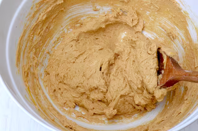 Egg yolks mixed in.