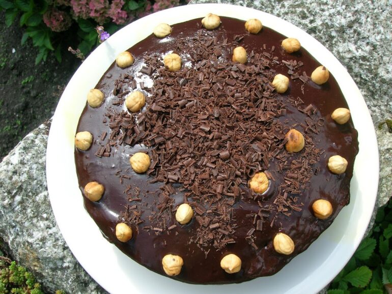 Hazelnut and Apple Chocolate Cake