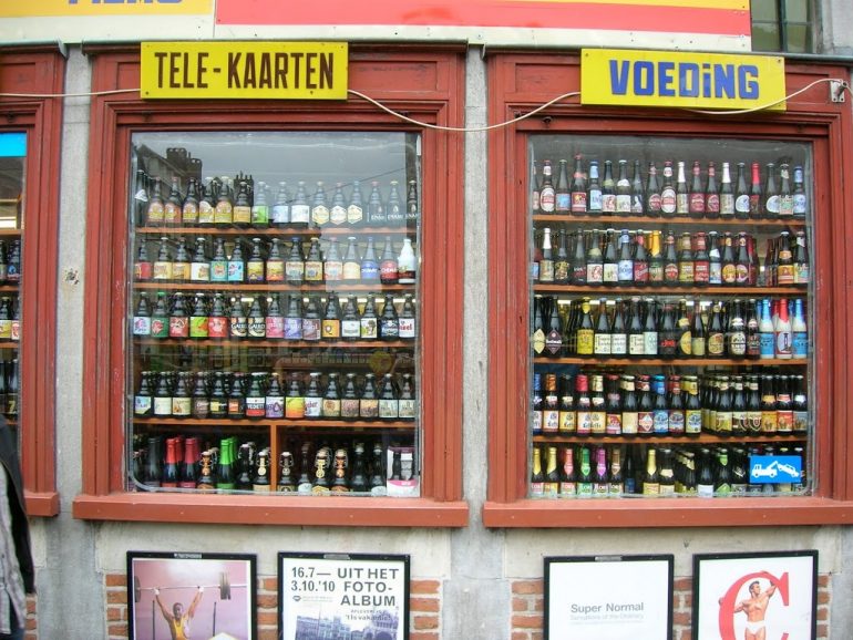 Belgian Beer Display.