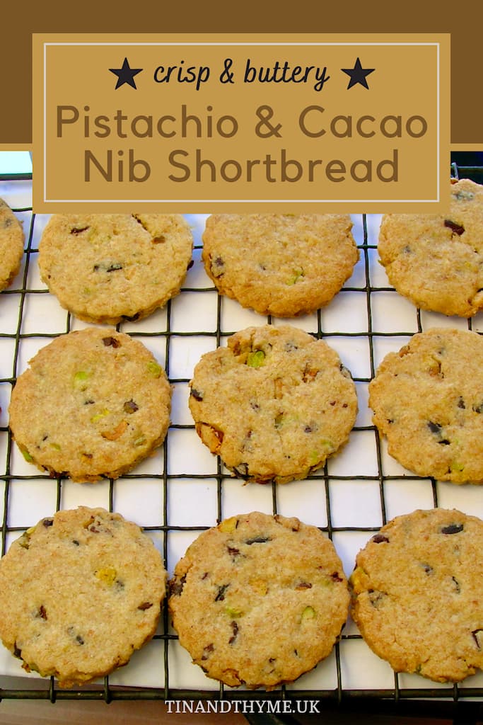 Pistachio And Cacao Nib Shortbread Tin and Thyme