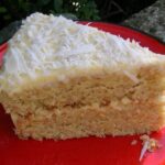 Slice of Coconut Milk Layer Cake