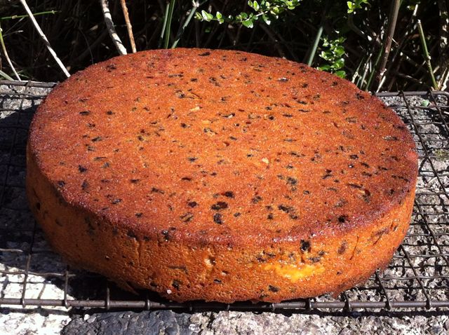 Simnel Cake - prior to being topped with marzipan.