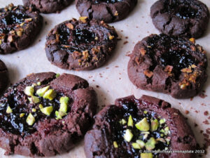 Blackcurrant thumbprint biscuits. One of 37 creative blackcurrant recipes with chocolate.