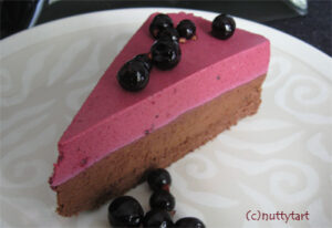 Blackcurrant and chocolate mousse cake. One of 37 creative blackcurrant recipes with chocolate.