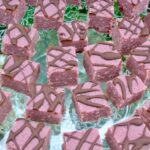Blackberry Barfi Indian Sweets with coconut and rose.