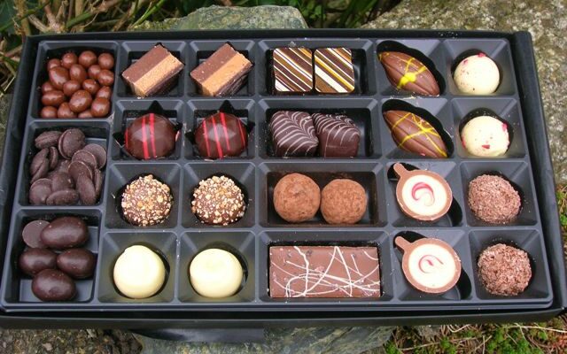 Box of Cocoa Boutique chocolates for review.