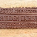 Salted milk chocolate bar - golden ticket.