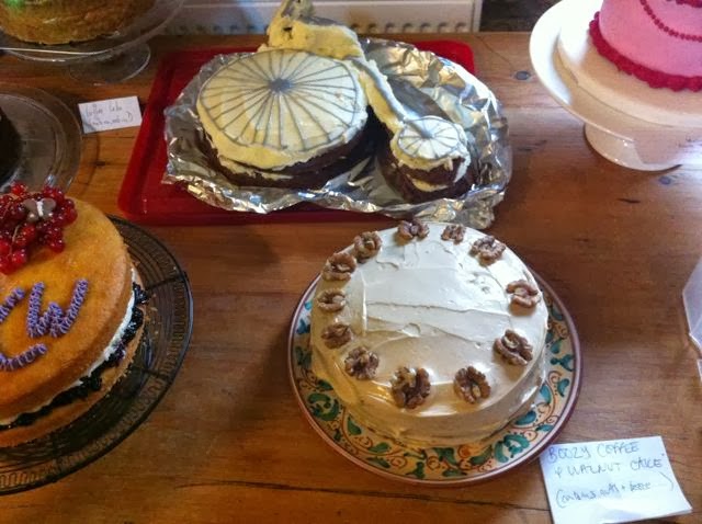 Boozy coffee and walnut cake for the Cornish Clandestine Cake Club.