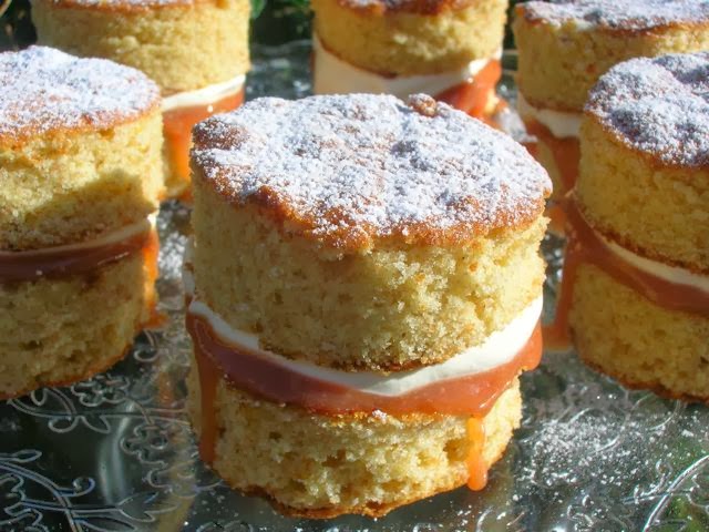 Mini Blood Orange Sponge Cakes