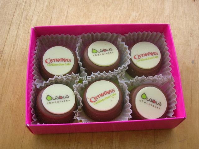 A box of six Owow chocolates.