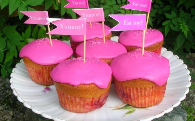 Shocking Pink Beetroot and Orange Cupcakes with a Jammy Surprise.