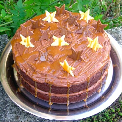 Salted Caramel Chocolate Cake For A Birthday Tin and Thyme