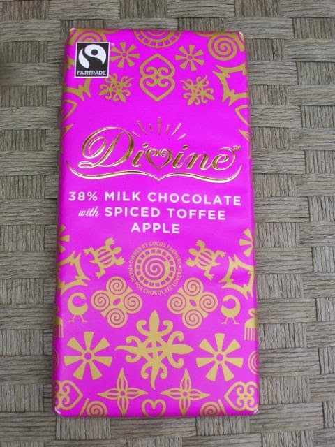 Divine's Spiced Toffee Apple Milk Chocolate Bar for National Chocolate Week.
