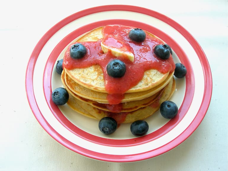 Baobab Pancake Stack. Part of a review of speciality food products.