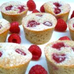 Homemade gluten-free raspberry rose friands.