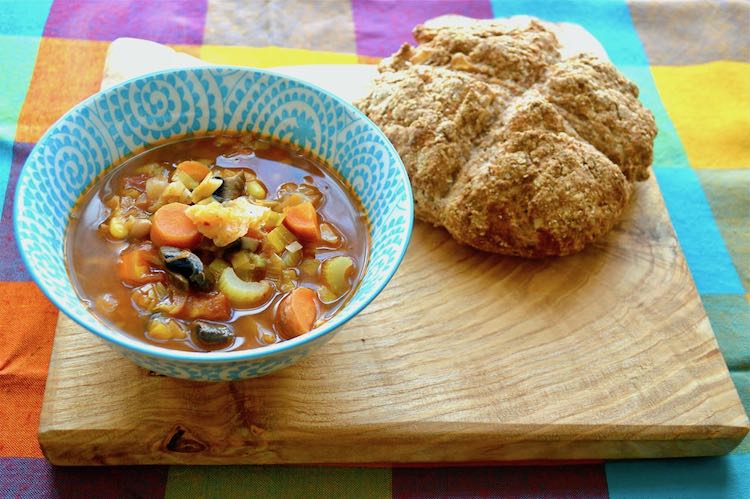 Smoky Mexican Bean Soup with Spelt Soda Bread