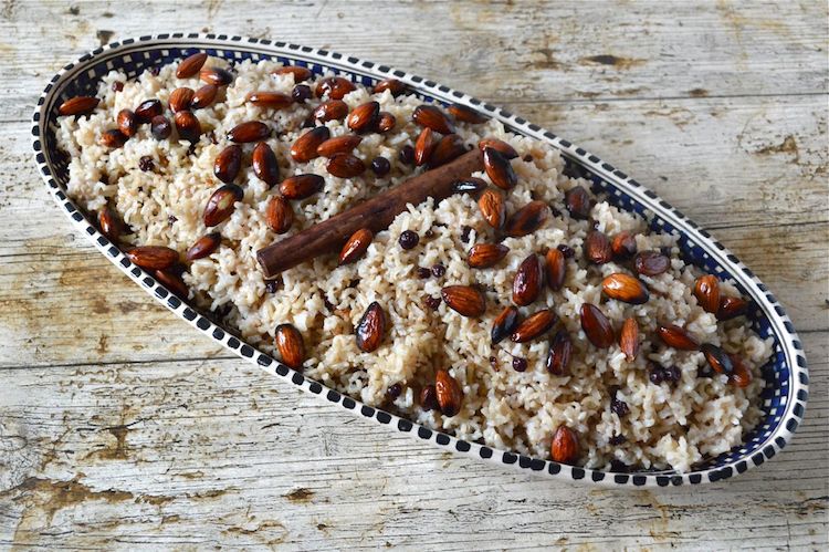 Brown Basmati Rice Pilaf with Almonds and Barberries