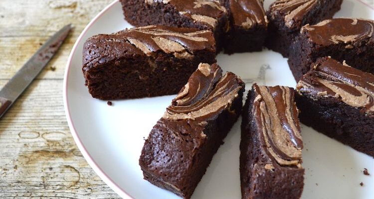 Coffee Brownies with Almond Nut Butter