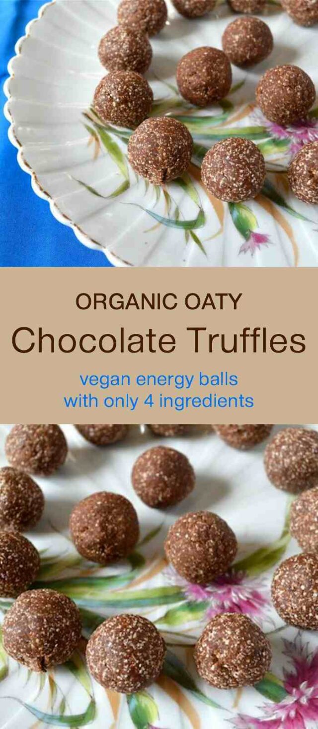 Chocolate Oat Truffles Even Better with Peanut Butter Tin and Thyme