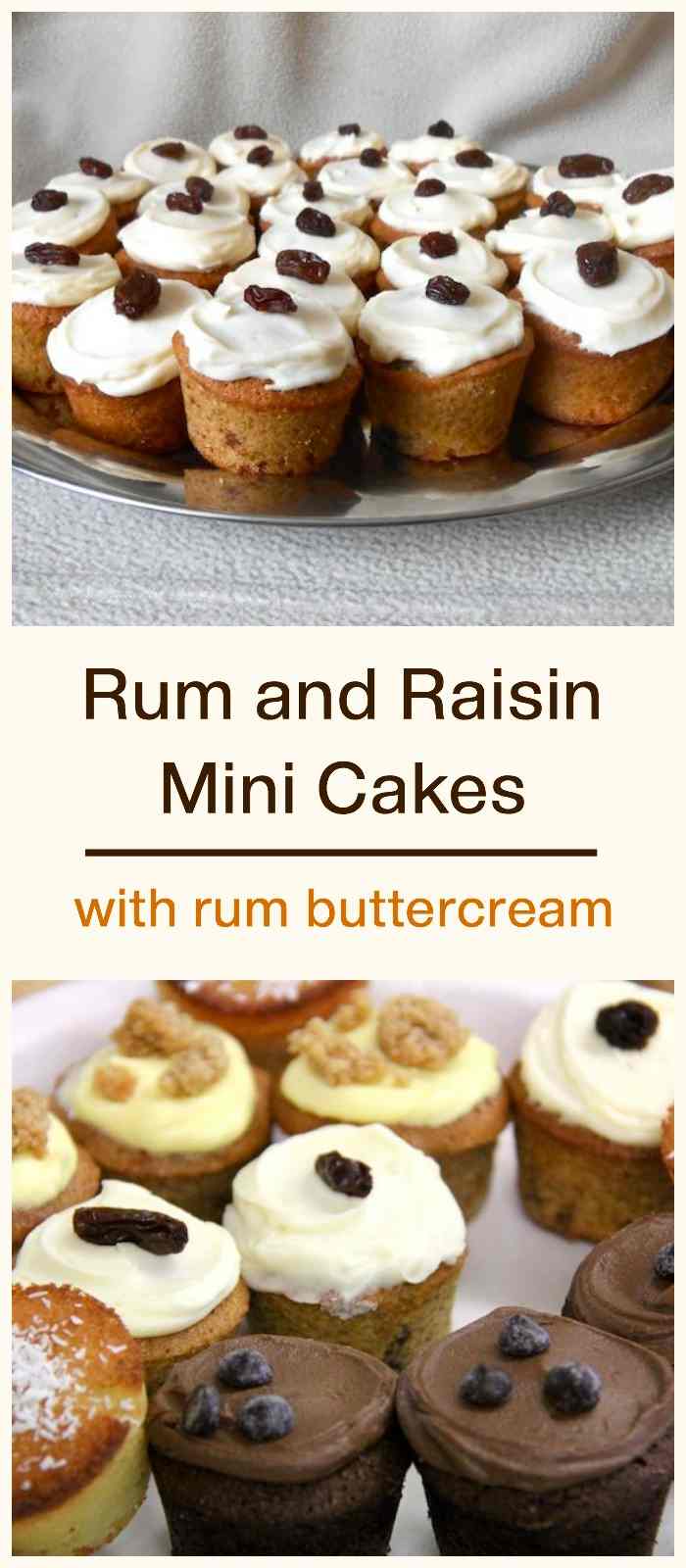 A tray of rum and raisin cupcakes.