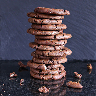 Chocolate Peanut Cookies. One of a collection of chocolate biscuit and cookie recipes.