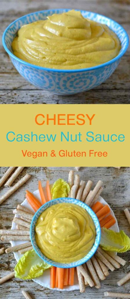 Cheesy Cashew Nut Sauce or Dip (vegan & gluten free).