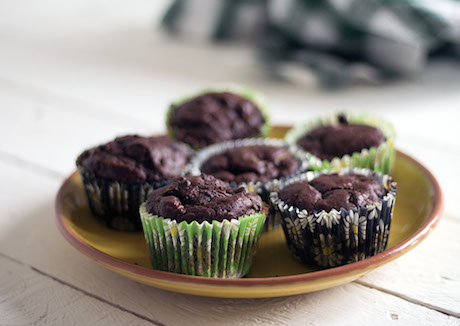 Chocolate Courgette Rye Muffins