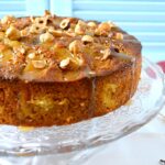 Toffee Apple Hazelnut Cake with Smoky Salted Caramel Sauce