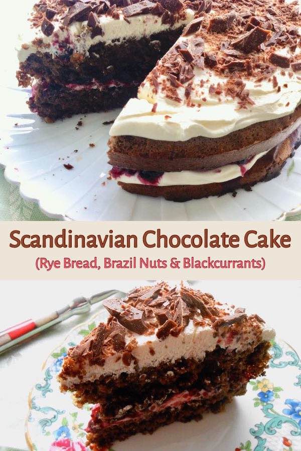 Scandinavian Chocolate Cake aka Rye Bread & Blackcurrant Cake