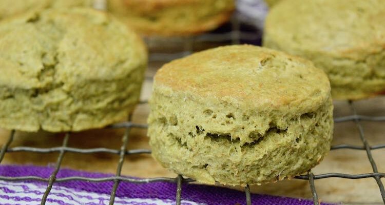 Spelt Scones with Kefir, Matcha & Honey