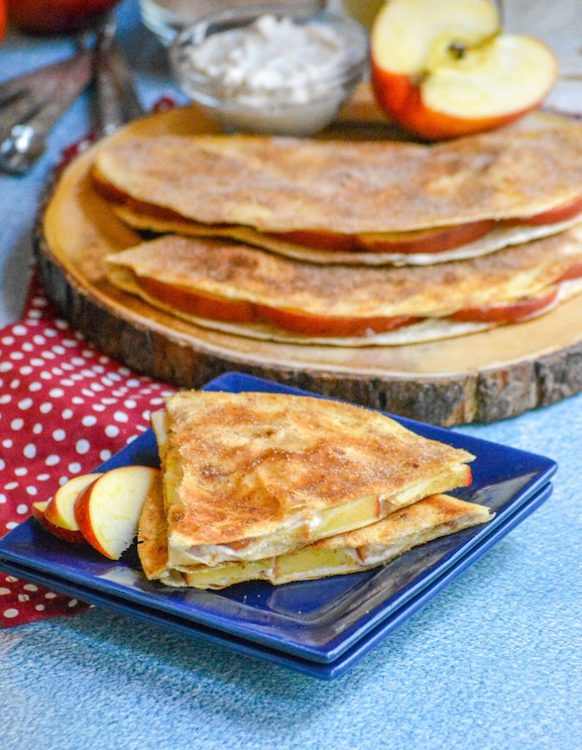 Apple Cheesecake Breakfast Quesadillas - one of 80 seasonal and delicious apple recipes.
