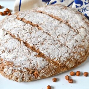 Apple Hazelnut Spelt Rye Sourdough Bread