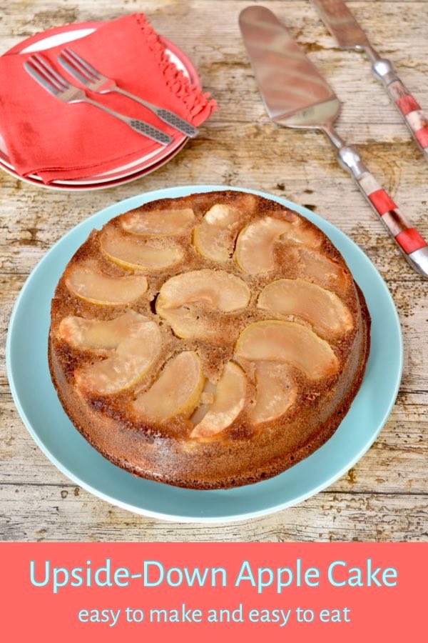 Upside-Down Apple Cake flavoured with Cider and Cardamom.