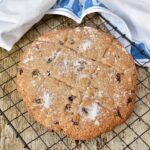 Cornish Hevva Cake aka Heavy Cake cooling on a rack.