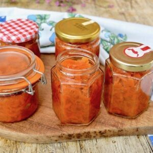 Five Jars of Easy Carrot Jam - Moraba-ye Havij