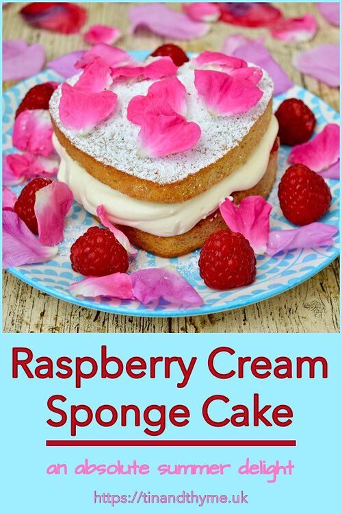 Raspberry Cream Sponge Cake With Lemon Verbena Tin and Thyme