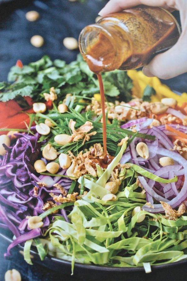 Thai-Style Slaw with Peanut Dressing from Seriously Good Salads. Reviewed on Tin and Thyme