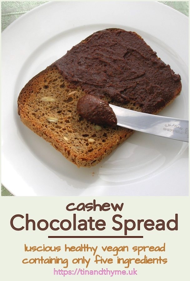 Chocolate cashew nut spread on toast.