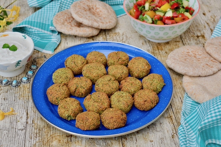 Homemade falafel with fava beans.