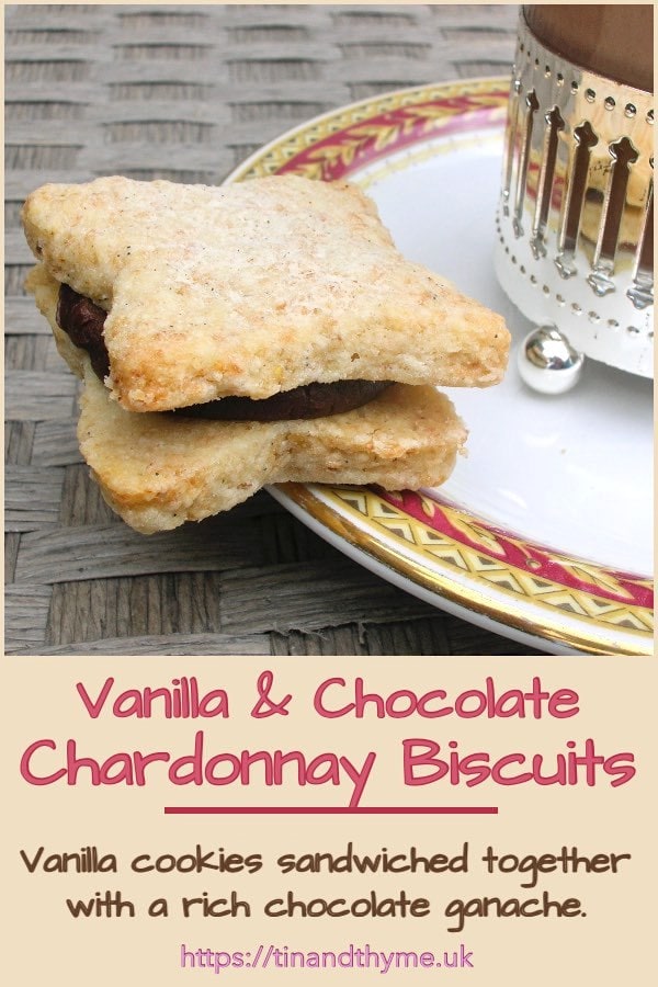 Vanilla Chardonnay Biscuits sandwiched with Chocolate Ganache.