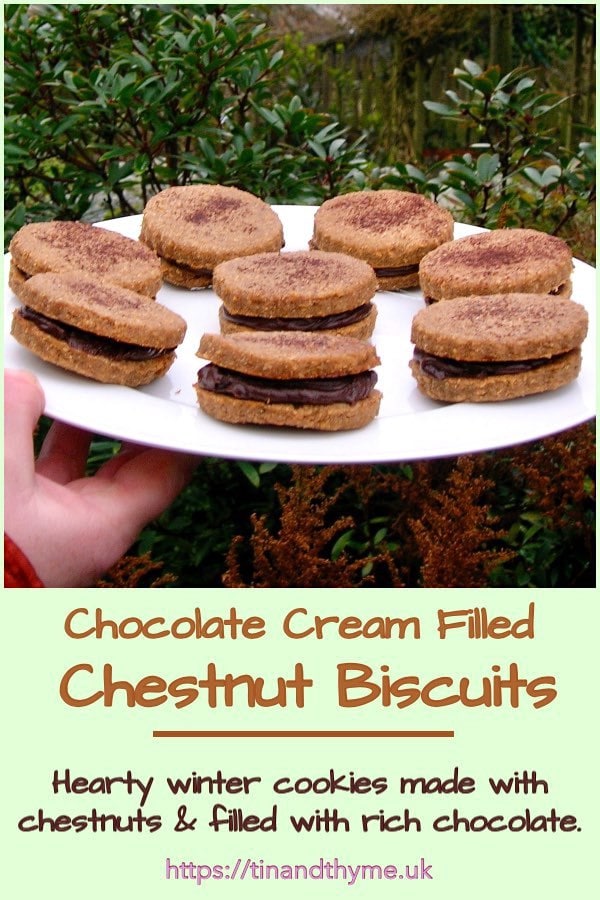 Chocolate Cream Filled Chestnut Biscuits