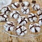 Chocolate Crinkle Cookies with Roasted Hazelnuts.