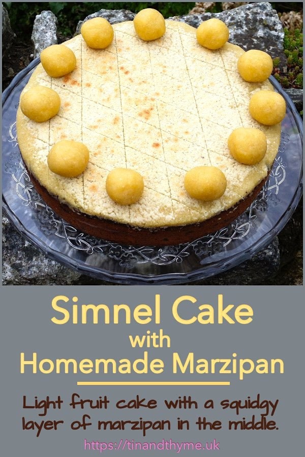 Simnel Cake with homemade marzipan.