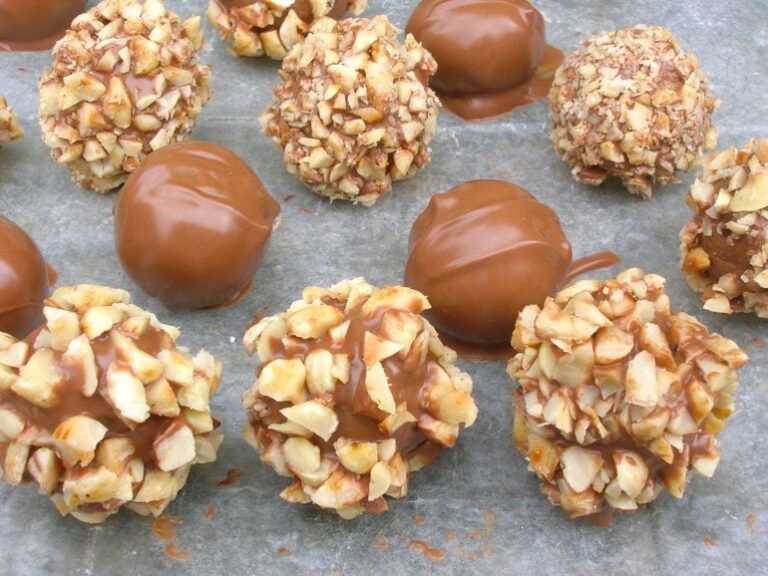 Chocolate Hazelnut Ladoo Indian Sweets.
