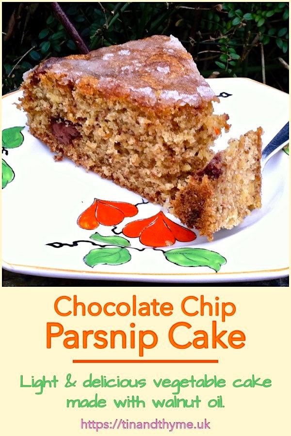 Chocolate Chip Parsnip and Walnut Cake