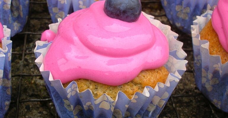 Sugar Free Lemon Blueberry Cupcakes