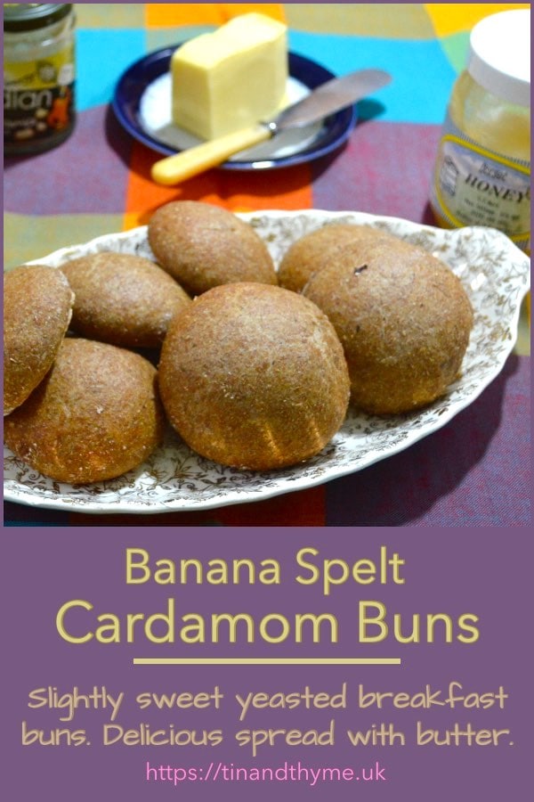 Banana Spelt Cardamom Buns for breakfast.