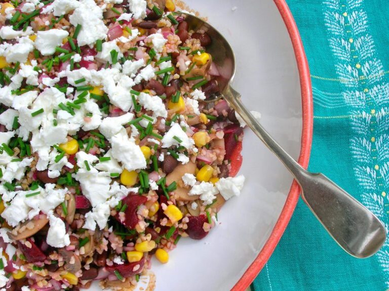 Black Bean & Bulgur Wheat Salad with Feta.