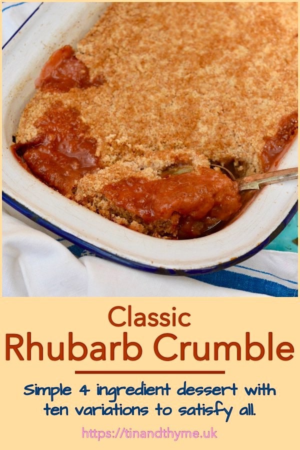 Classic Rhubarb Crumble.